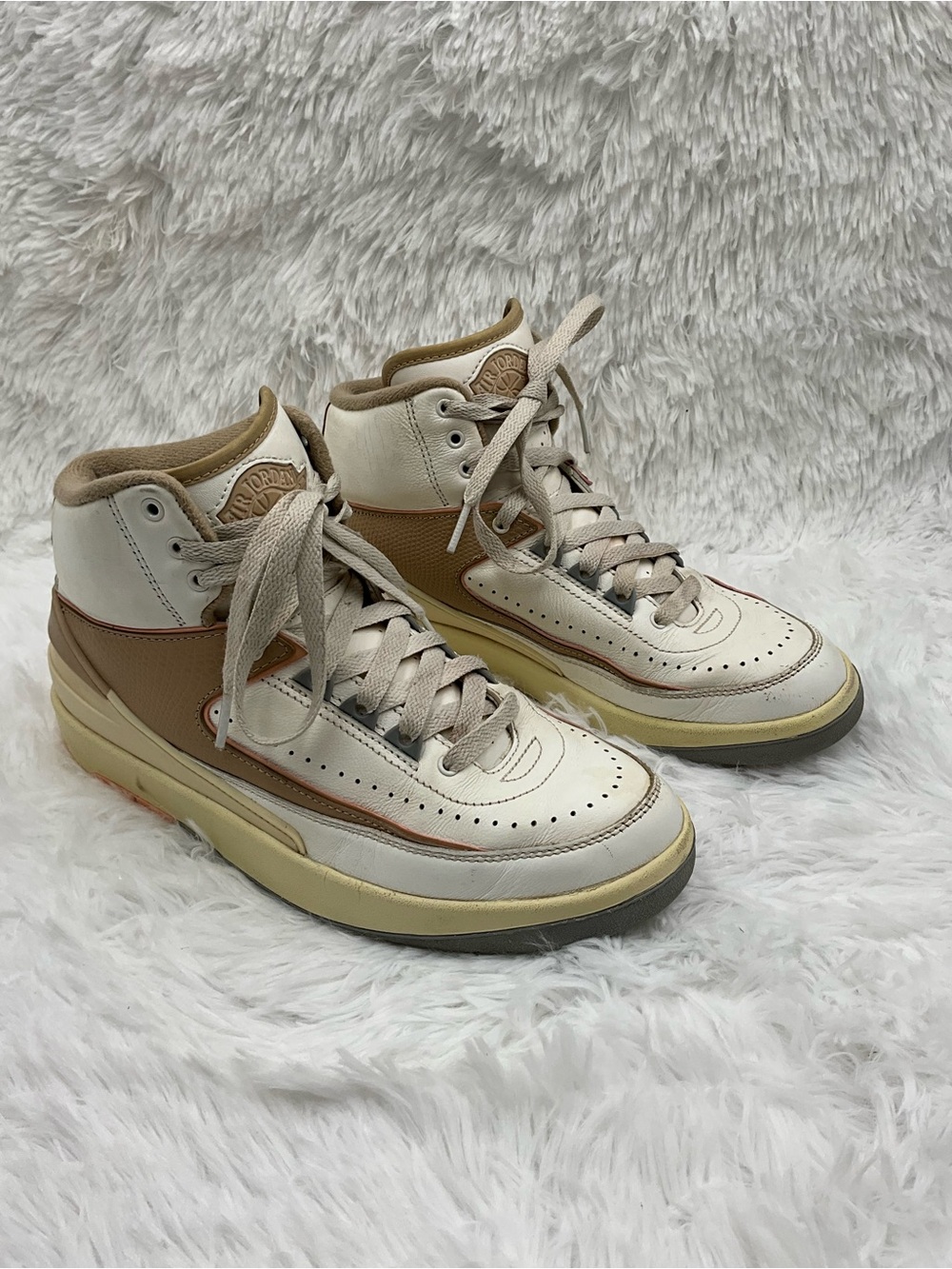 Nike Air Jordan 2 Retro Size 7.5 Sail Hemp Certificate of Authenticity - Picture 3 of 7
